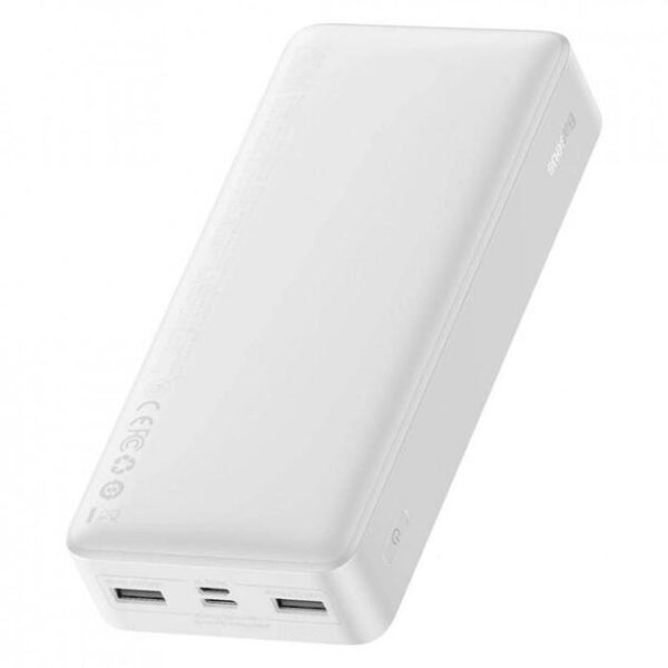 Универсальная мобильная батарея Baseus Bipow 20000mAh, 15W, USB-C/3A, 2*USB-A/3A(max.) whi