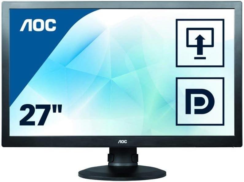 Монітор AOC E2770PQU чорний (27″ TN/1920×1080/16:9/250кд/м2) (03-AO-27-E2770-TN-A) Б/В
