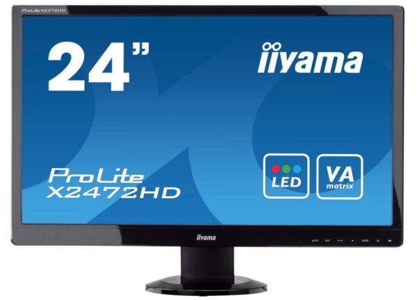 Монітор iiyama ProLite E2472HD чорний (24" VA/1920x1080/16:9/HDMI/DVI/VGA) Б/В