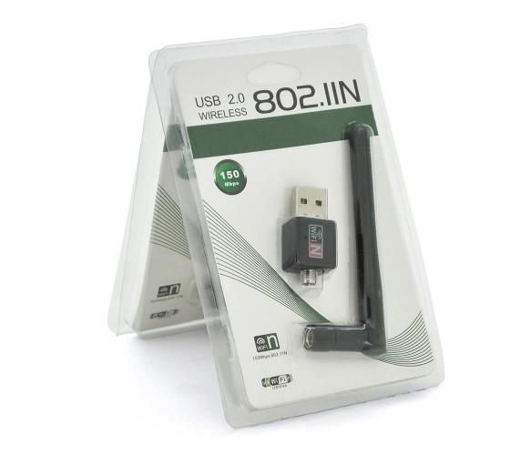 WiFi-адаптер с антенной 2DBI Wi-Fi-USB Merlion LV-UW02RK-2DB, 802.11bgn, 150MB, 2.4 GHz, W